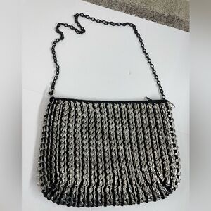 handmade bag with can lids
